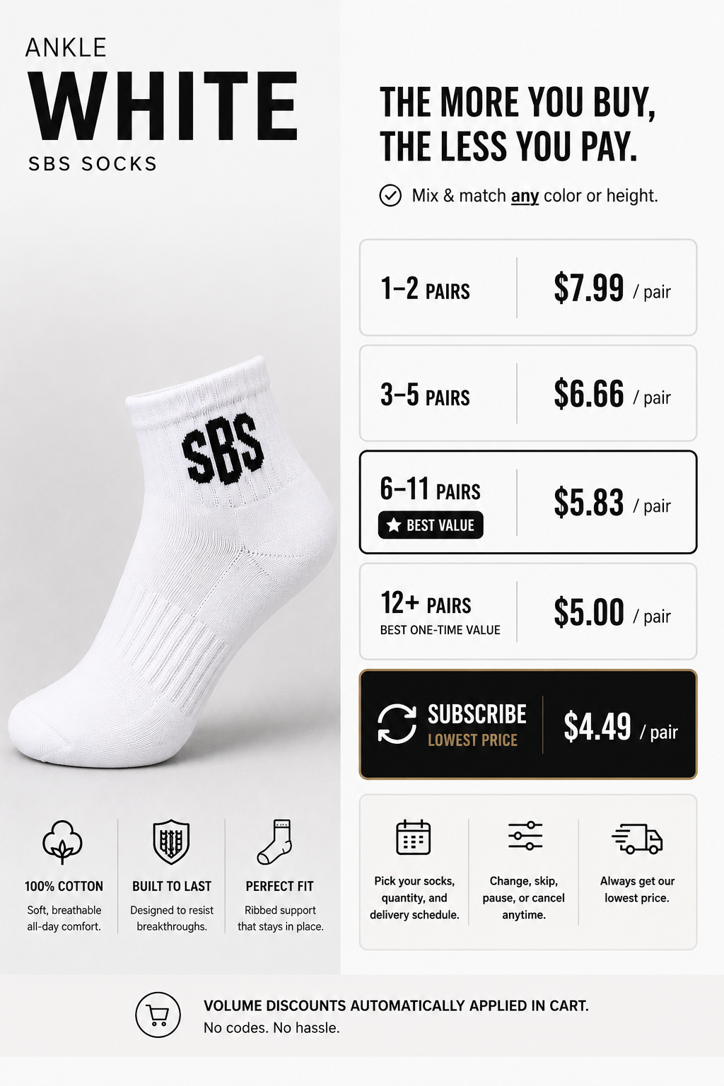 White Ankle Height