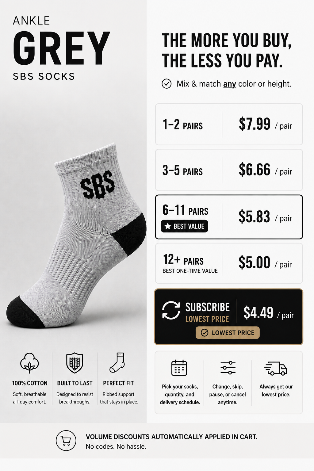Grey Ankle Height