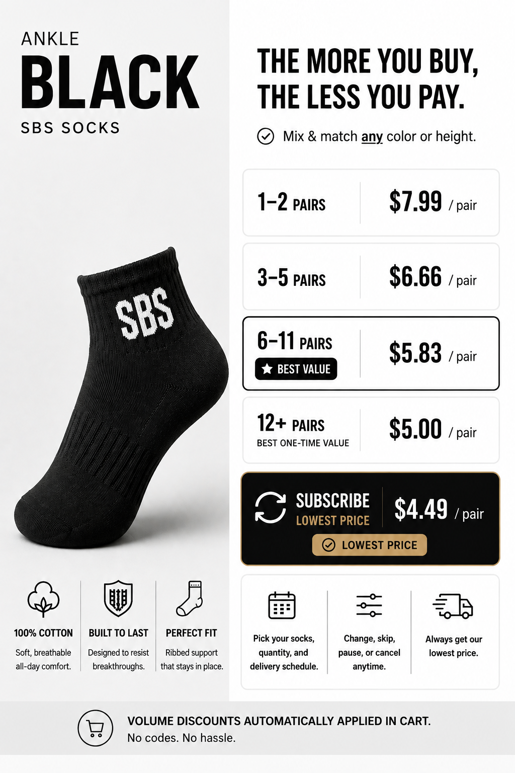 Black Ankle Height